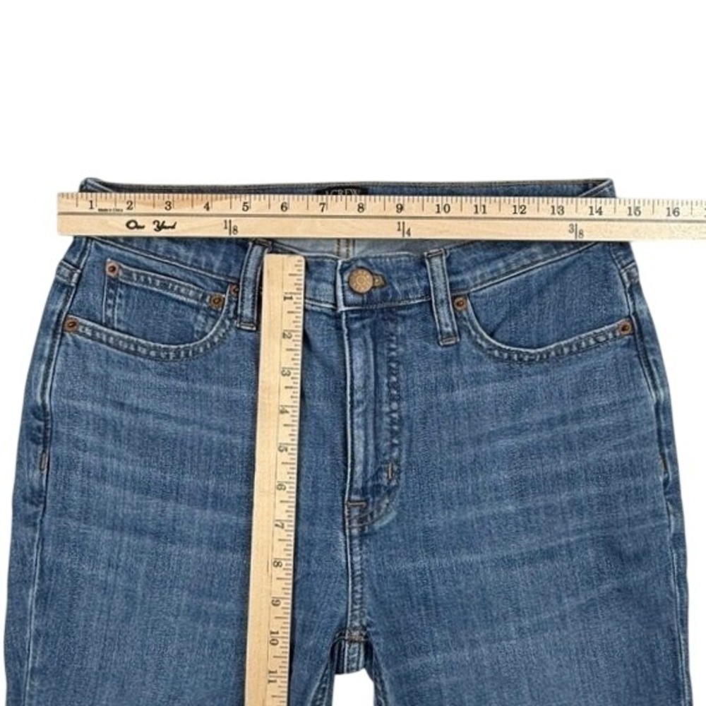 J. Crew Mid-Rise Flare Crop Jeans Womens 27 Blue Medium Wash Stretch Denim - Picture 5 of 6
